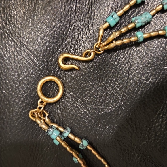 "RLL"Turquoise Beaded Necklace. - Picture 4 of 5